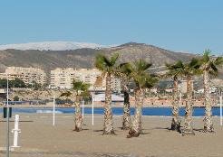 benidorm levante beach in winter image